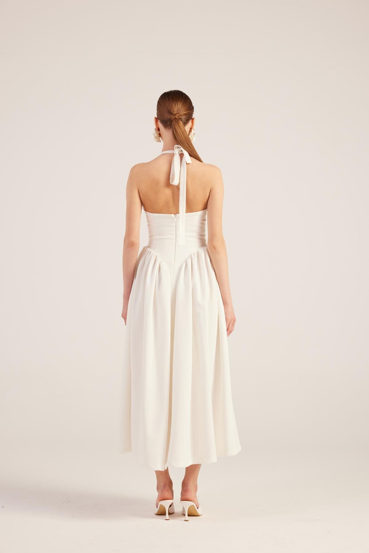 Ophelia White Princess Style Maxi Dress